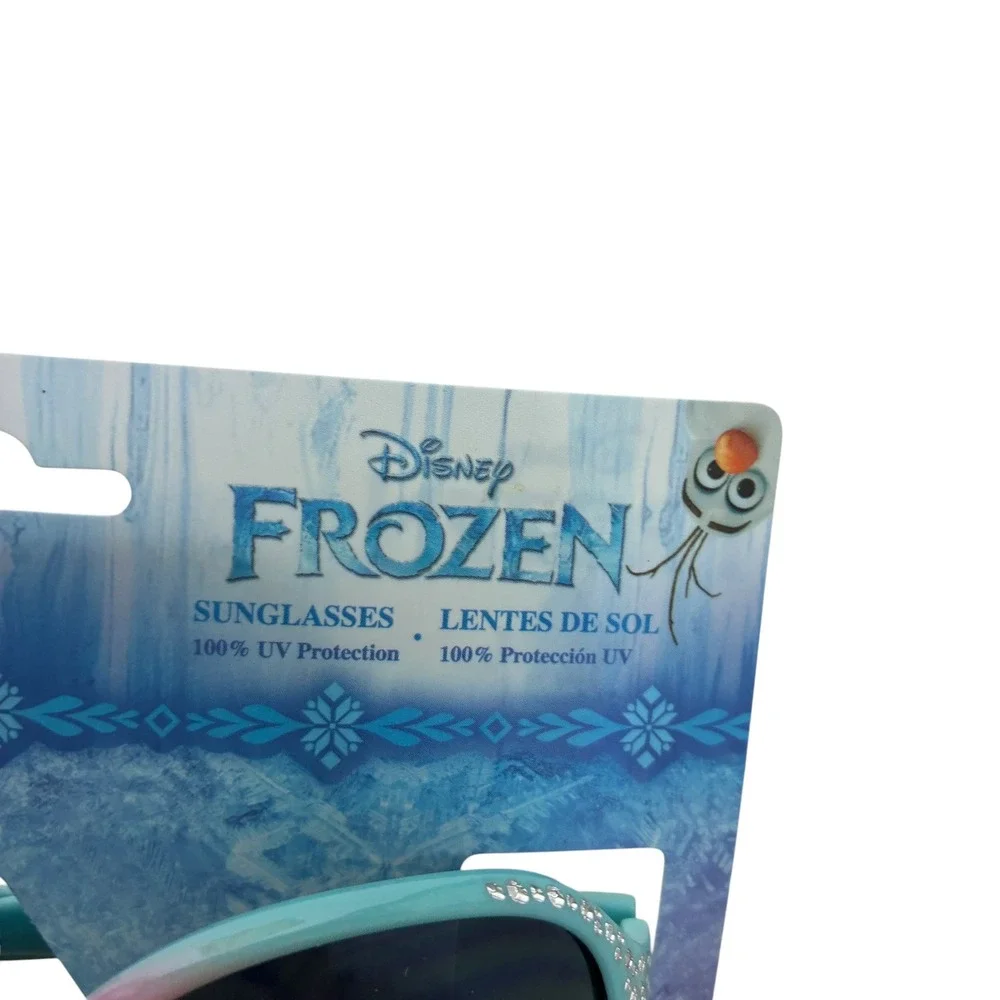 Disney Frozen Kid Sunglasses Teal Pink Elsa Anna Rhinestone 100% UV Protect